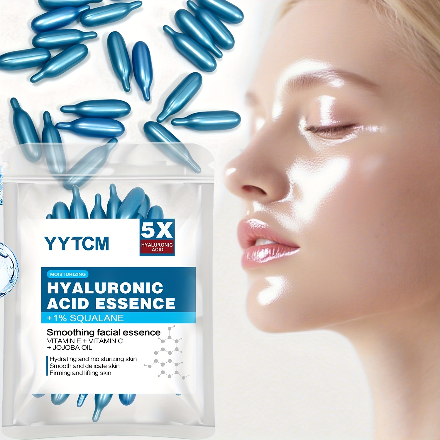 Luxury Skincare Wholesale - Hyaluronik Asit Derin Nemlendirici Kapsül Esansı,