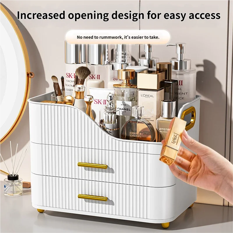 Luxury Skincare Organizer - Çekmeceli Lüks Büyük Kapasiteli Kozmetik Saklama