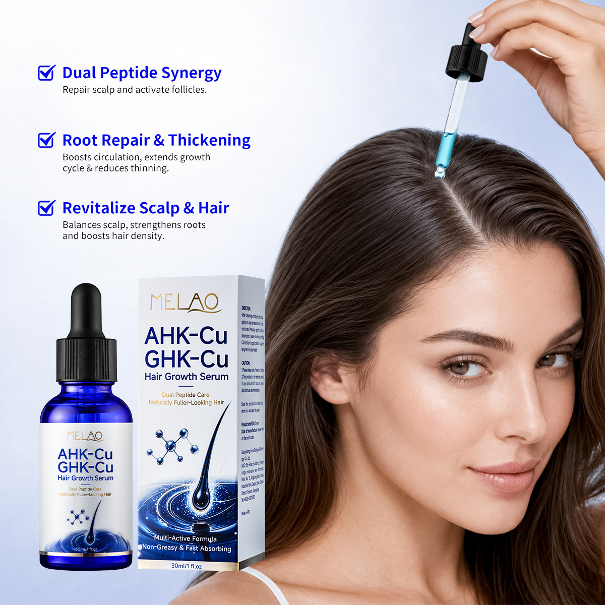 30ml Bakır Çift Peptitli Saç U - Growth Factor Serum incelemesi ve fiyatı